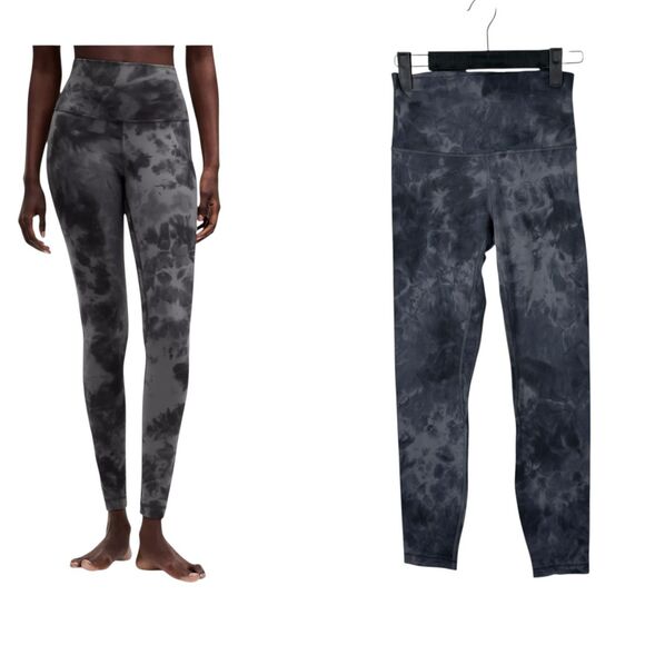 Lululemon Align High-Rise Pant 28" Diamond Dye Pitch Grey Graphite Grey Space 4 - Picture 1 of 6